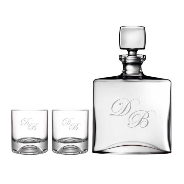 İsme Özel Harf Desenli Viski Seti
