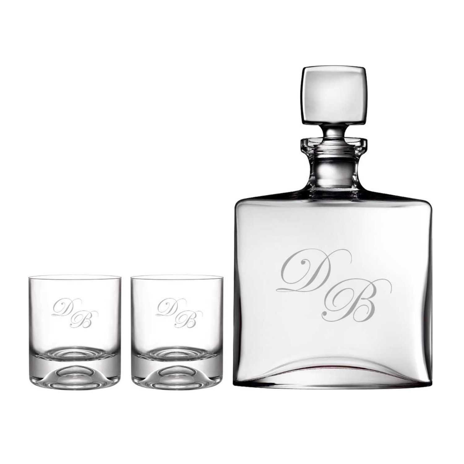 İsme Özel Harf Desenli Viski Seti