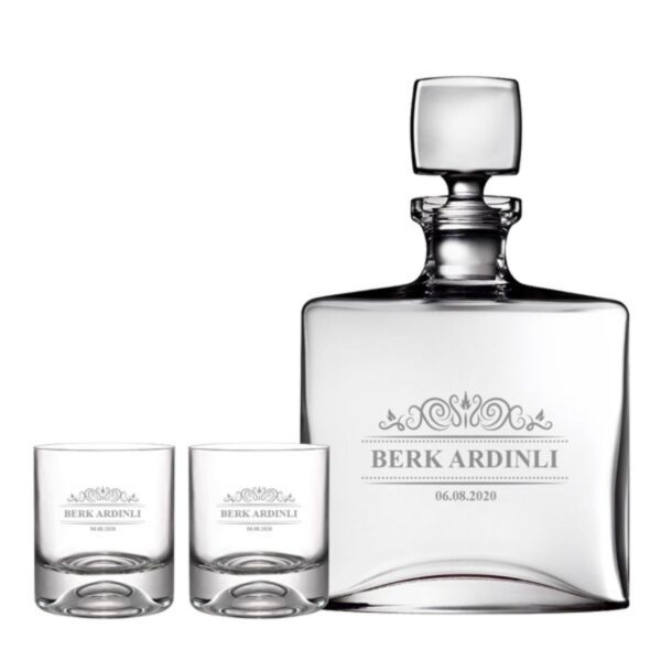 İsme Özel Desenli Viski Seti